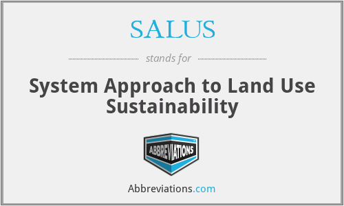 SALUS - System Approach to Land Use Sustainability