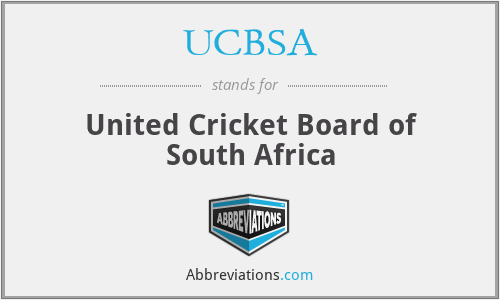 UCBSA - United Cricket Board of South Africa