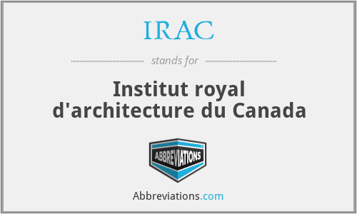 IRAC - Institut royal d'architecture du Canada