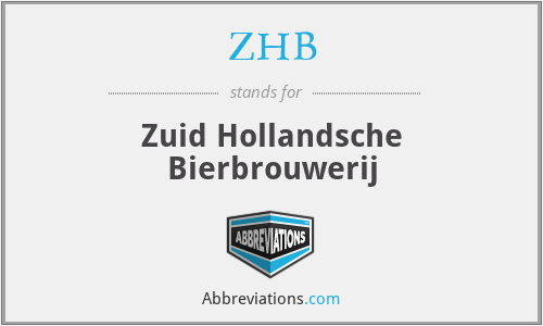 ZHB - Zuid Hollandsche Bierbrouwerij