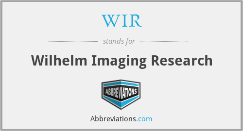WIR - Wilhelm Imaging Research