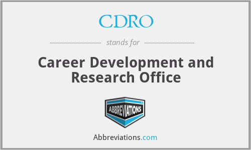 CDRO - Career Development and Research Office