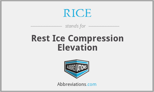 RICE - Rest Ice Compression Elevation