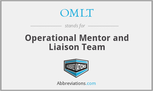 OMLT - Operational Mentor and Liaison Team