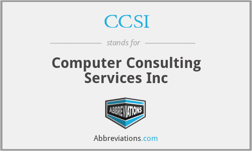 CCSI - Computer Consulting Services Inc