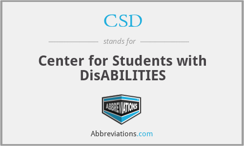 CSD - Center for Students with DisABILITIES