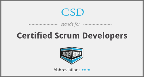 CSD - Certified Scrum Developers