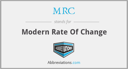 MRC - Modern Rate Of Change