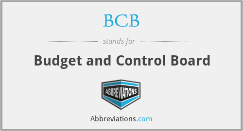 BCB - Budget and Control Board