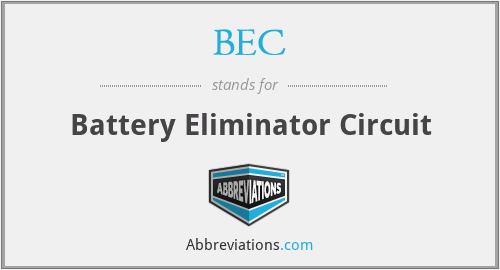 BEC - Battery Eliminator Circuit