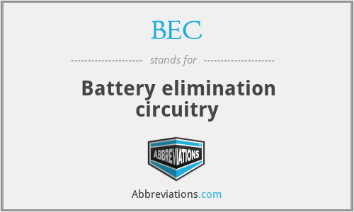 BEC - Battery elimination circuitry