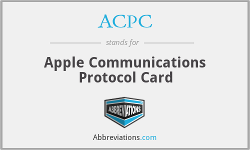 ACPC - Apple Communications Protocol Card