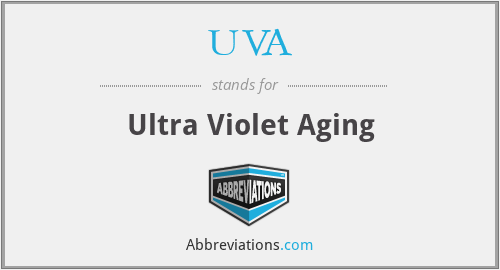 UVA - Ultra Violet Aging