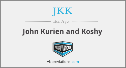 JKK - John Kurien and Koshy