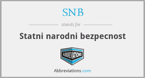 SNB - Statni narodni bezpecnost