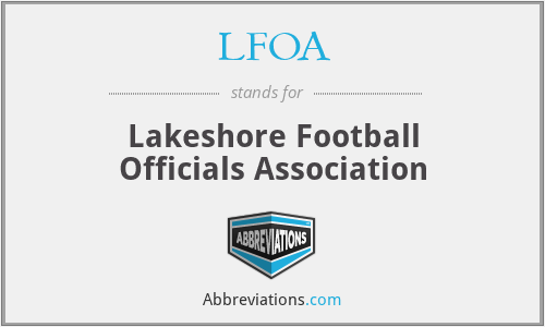 LFOA - Lakeshore Football Officials Association