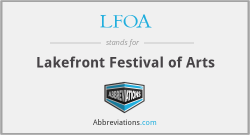 LFOA - Lakefront Festival of Arts