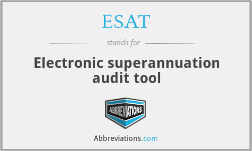 ESAT - Electronic superannuation audit tool