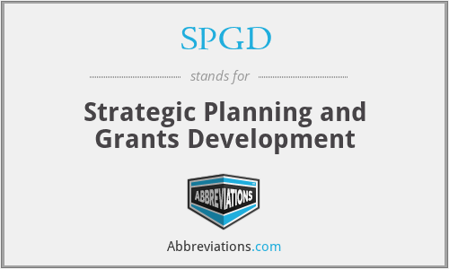 SPGD - Strategic Planning and Grants Development