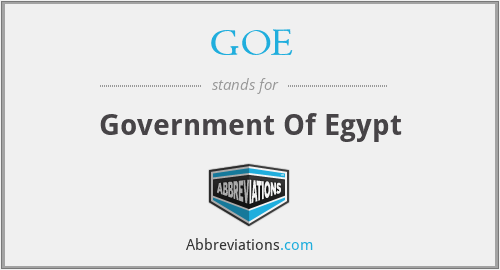 GOE - Government Of Egypt
