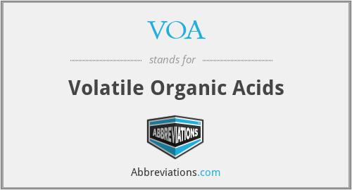 VOA - Volatile Organic Acids