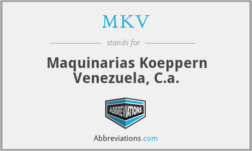MKV - Maquinarias Koeppern Venezuela, C.a.