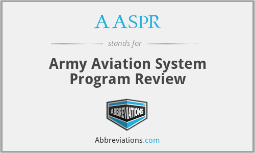 AASPR - Army Aviation System Program Review