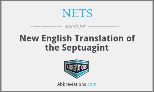 NETS - New English Translation of the Septuagint