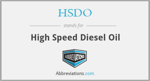 HSDO - High Speed Diesel Oil