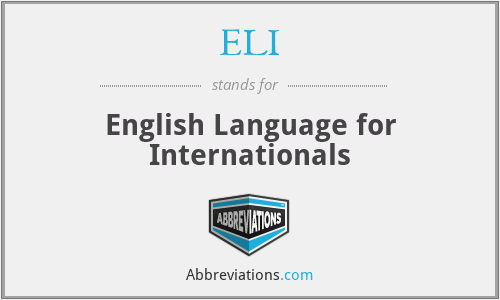 ELI - English Language for Internationals