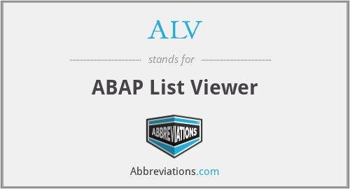 ALV - ABAP List Viewer