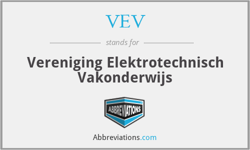 VEV - Vereniging Elektrotechnisch Vakonderwijs