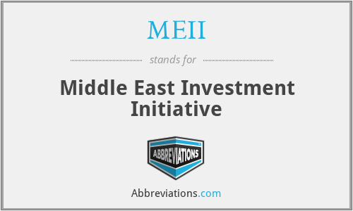 MEII - Middle East Investment Initiative