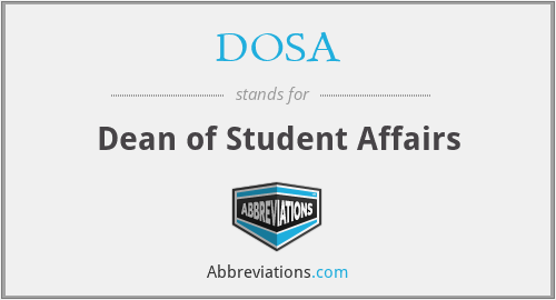 DOSA - Dean of Student Affairs