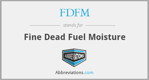 FDFM - Fine Dead Fuel Moisture