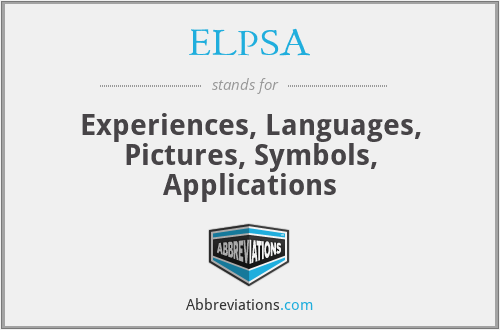 ELPSA - Experiences, Languages, Pictures, Symbols, Applications