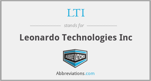LTI - Leonardo Technologies Inc