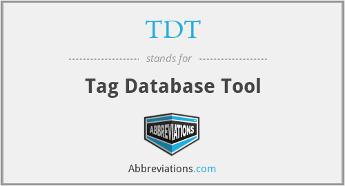 TDT - Tag Database Tool