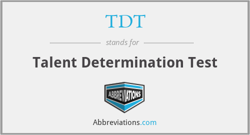 TDT - Talent Determination Test