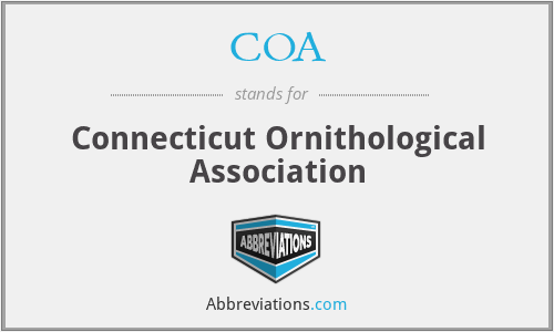 COA - Connecticut Ornithological Association