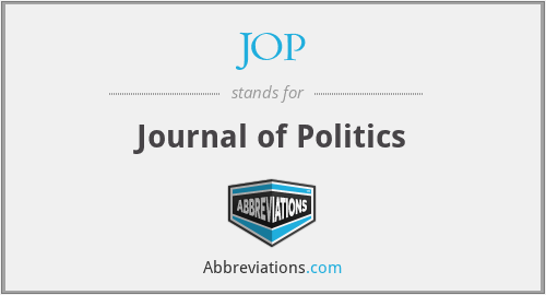 JOP - Journal of Politics