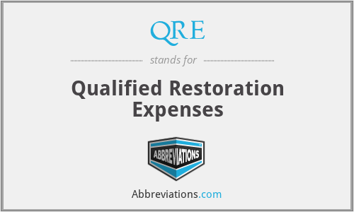 QRE - Qualified Restoration Expenses