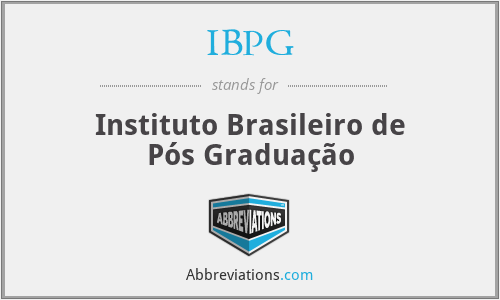 IBPG - Instituto Brasileiro de Pós Graduação