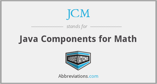 JCM - Java Components for Math