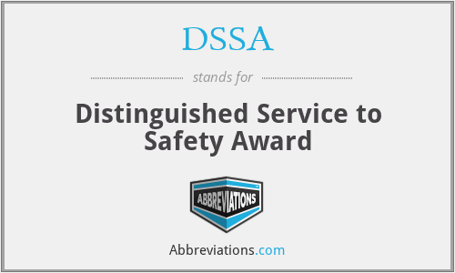 DSSA - Distinguished Service to Safety Award
