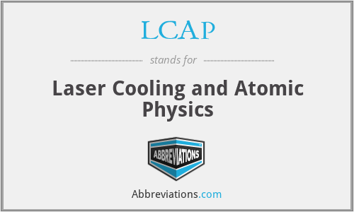 LCAP - Laser Cooling and Atomic Physics