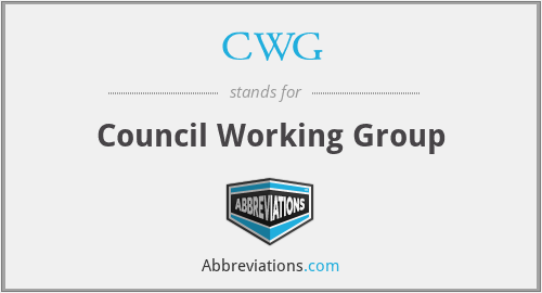 CWG - Council Working Group