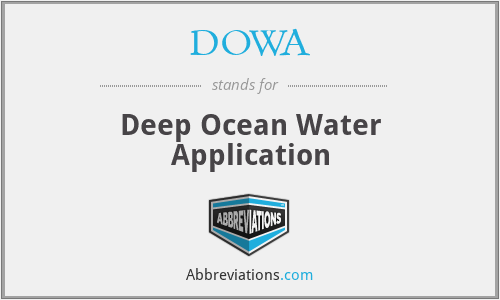 DOWA - Deep Ocean Water Application