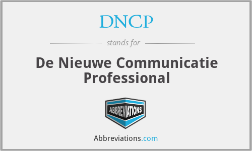 DNCP - De Nieuwe Communicatie Professional