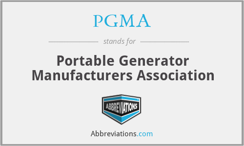 PGMA - Portable Generator Manufacturers Association